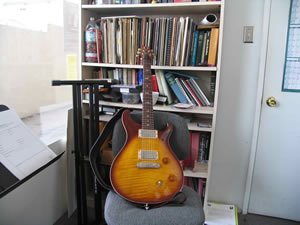 picture of guitar in redondo beach office no instructor or student